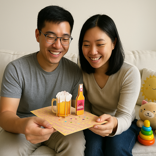 Beer Time 3D Pop Up Greeting Card