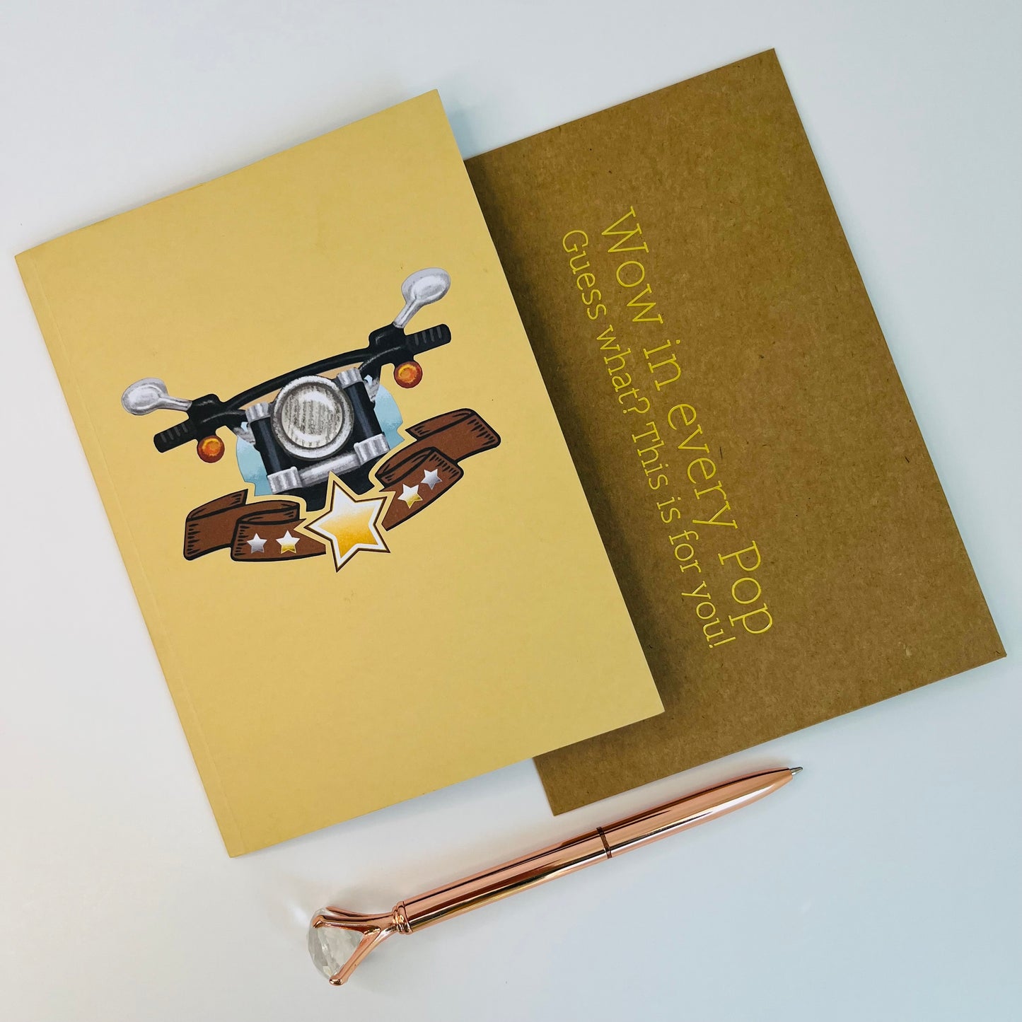 Motorcycle Race Ready 3D Pop Up Greeting Card