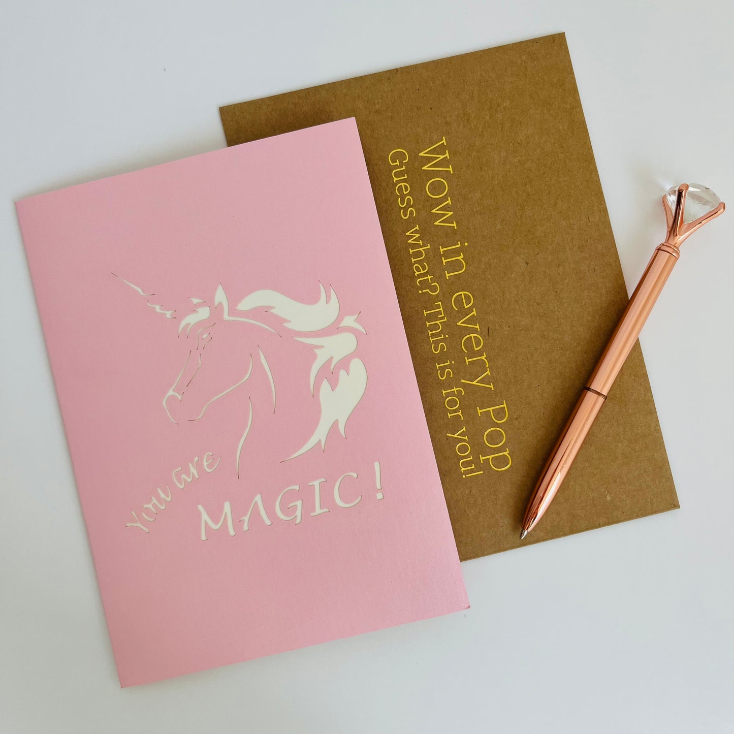 Unicorn Magic 3D Pop Up Greeting Card