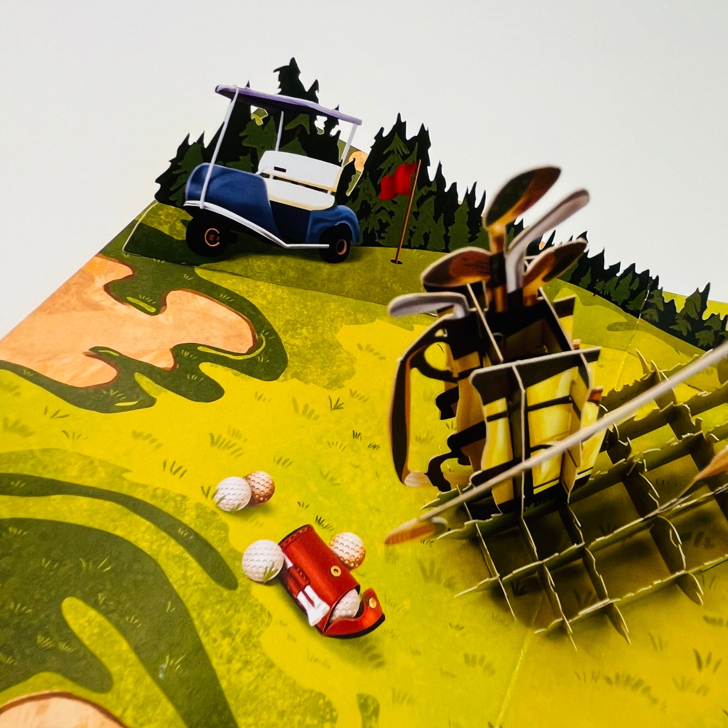 Golfing Adventure 3D Pop Up Greeting Card