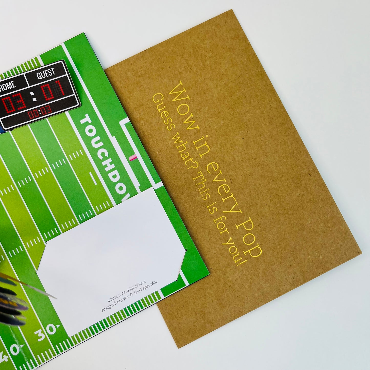 Touchdown Hero 3D Pop Up Greeting Card