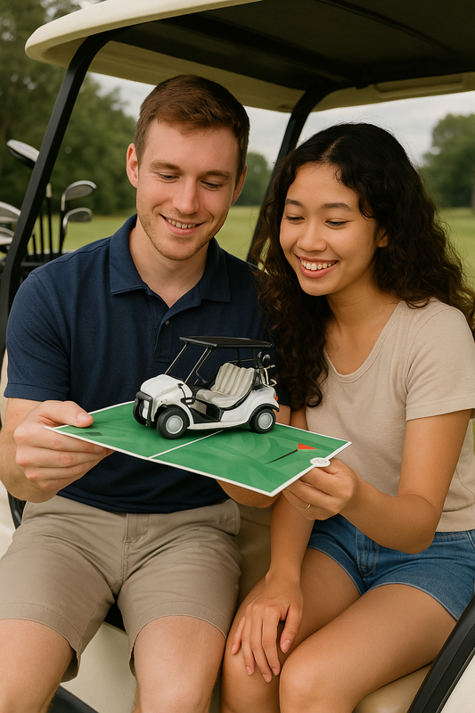 Tee Time Ready 3D Pop Up Greeting Card