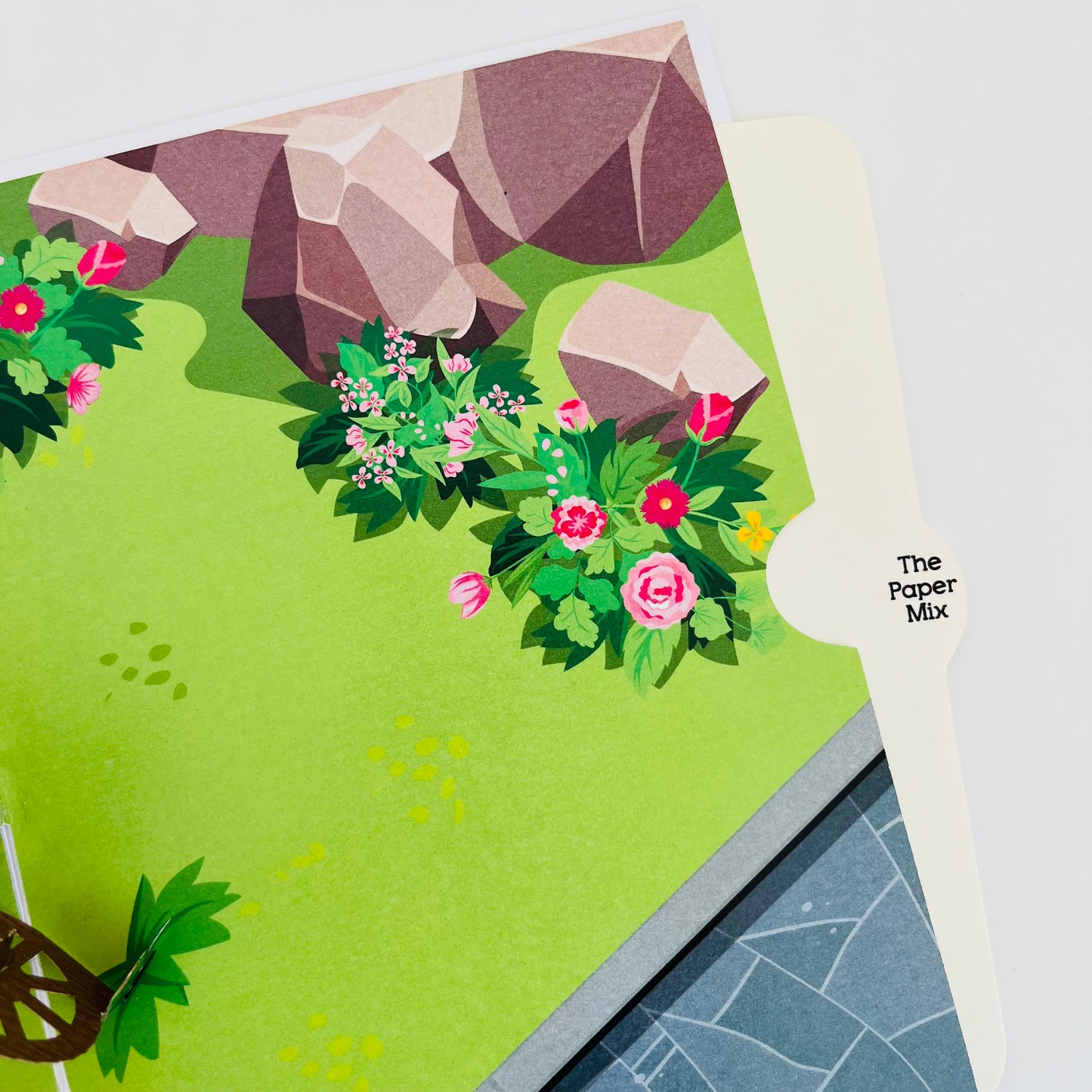 Flowers Cart 3D Pop Up Greeting Card