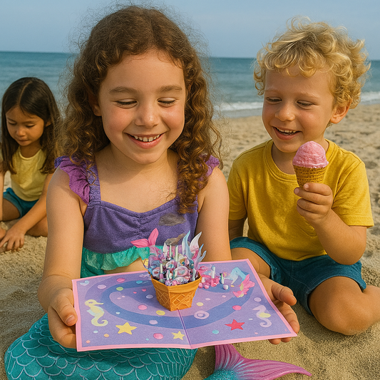 Magical Swirl Delight 3D Pop Up Greeting Card