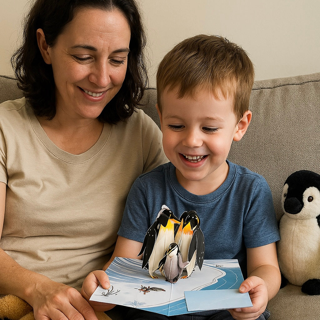Penguin Family Love WOWPOP CARD