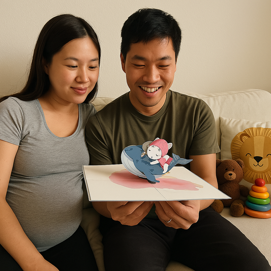 Baby on Dolphin 3D Pop Up Greeting Card