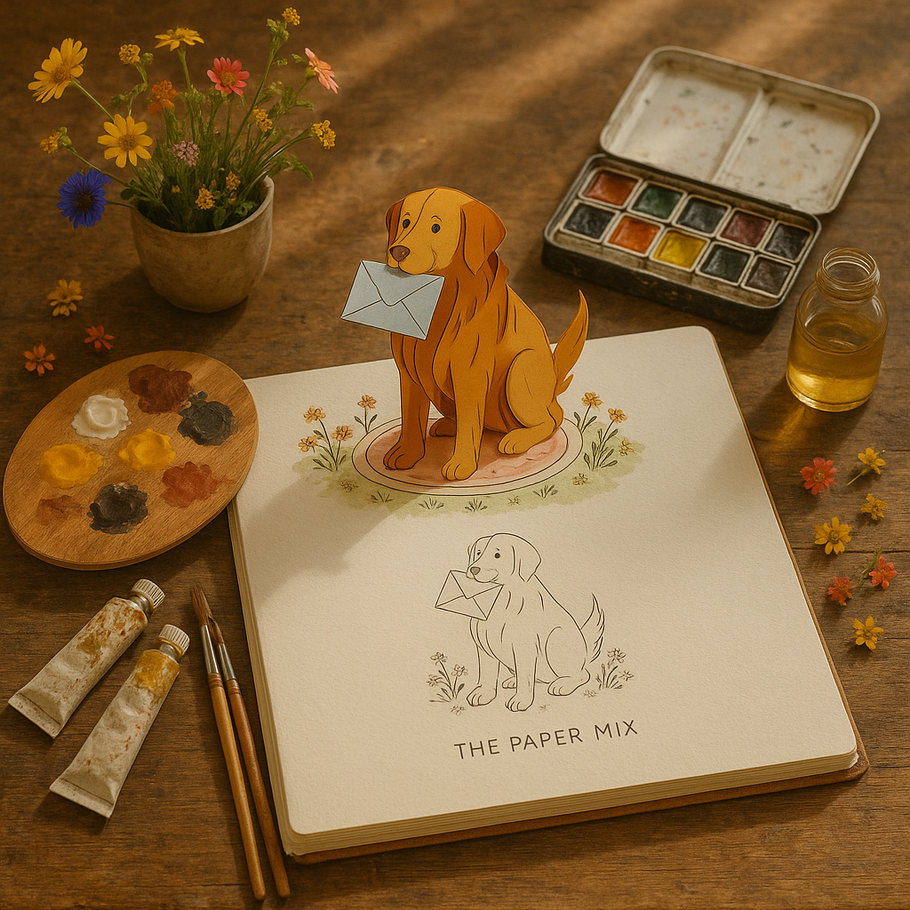Pup's Love Letter WOWPOP CARD