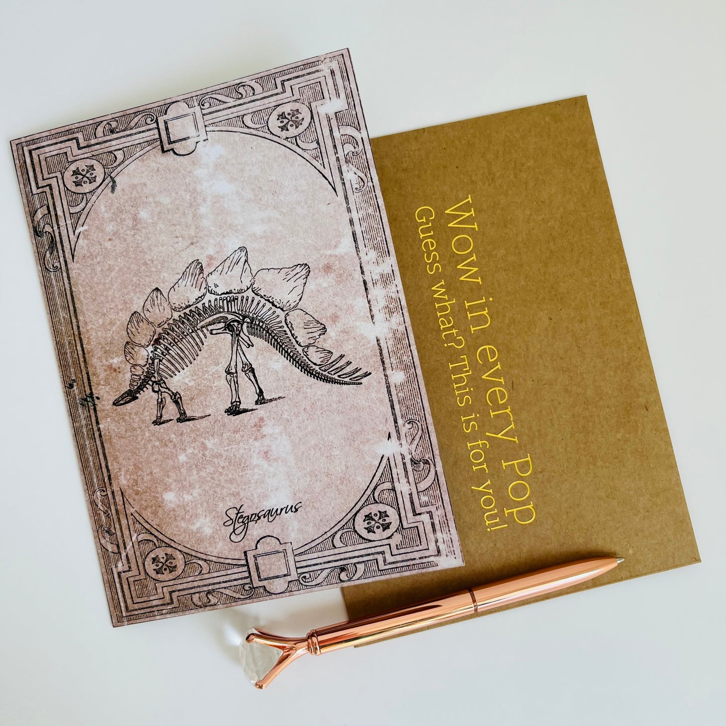 Dinosaur Skeleton 3D Pop Up Greeting Card