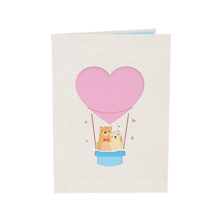 Love Air Balloon 3D Pop Up Greeting Card