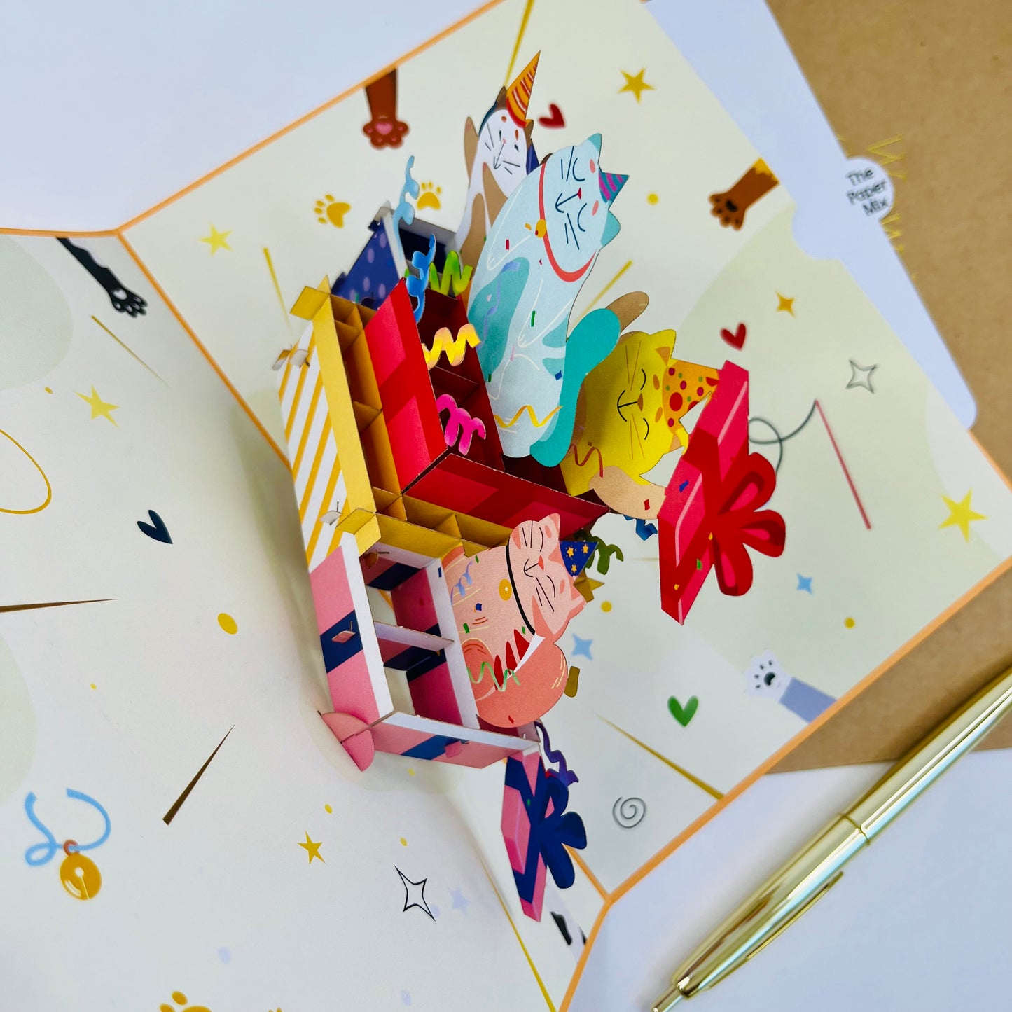 Cat's Gift Party WOWPOP CARD
