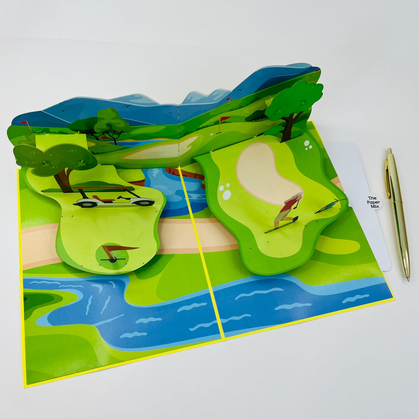 Golf Time 3D Pop Up Greeting Card