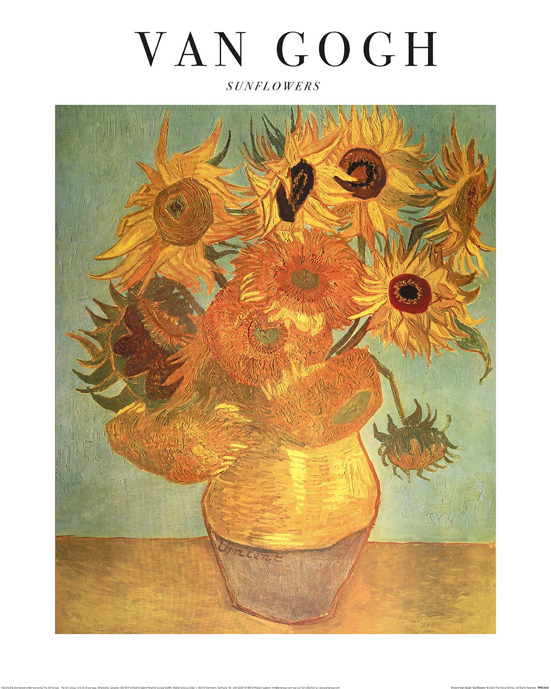 Sunflowers by Van Gogh 3D Pop Up Greeting Card
