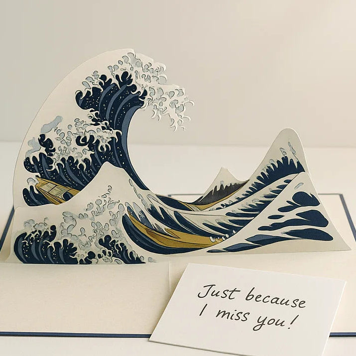 The Great Wave off Kanagawa 3D Pop Up Greeting Card – The Paper Mix