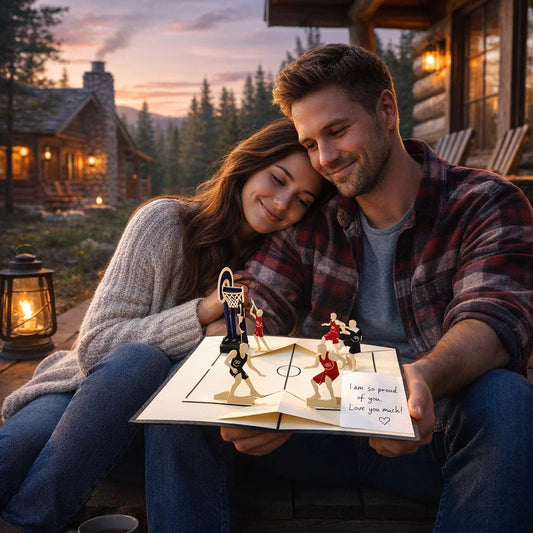 Basketball Players 3D Pop Up Card