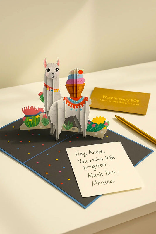 Llamazing Treat 3D Pop Up Greeting Card