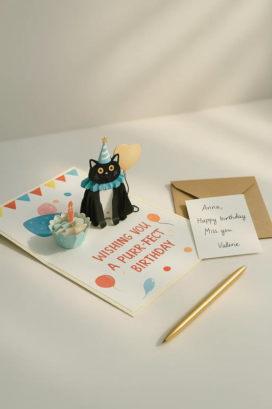 Purr-fectly Sweet 3D Pop Up Greeting Card