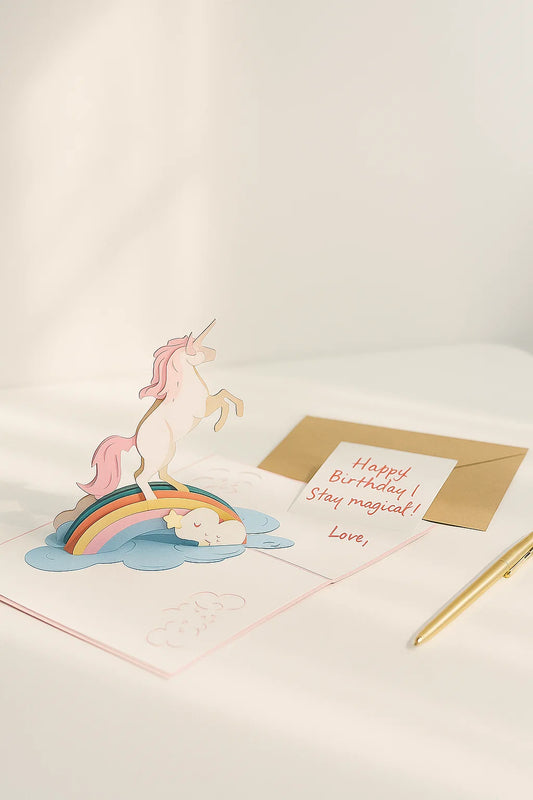 Unicorn Magic 3D Pop Up Greeting Card