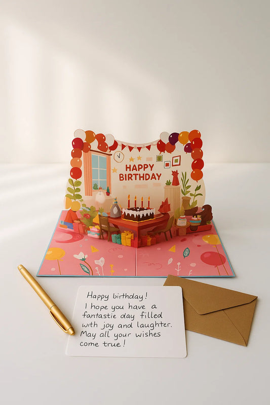 Meowday Bash 3D Pop Up Greeting Card