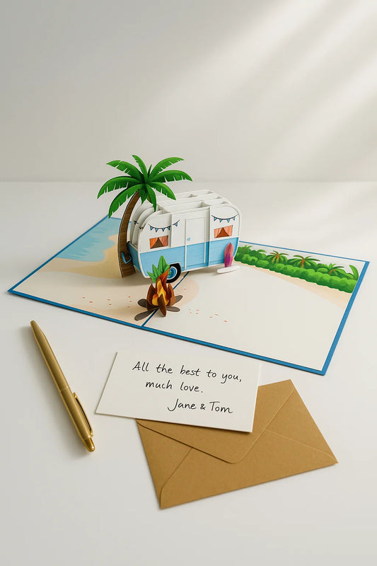 Camper Cutie 3D Pop Up Greeting Card
