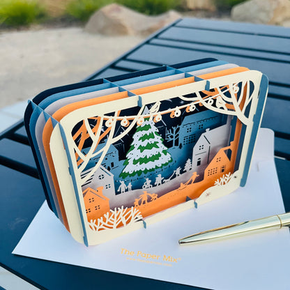 Holiday Night 3D Pop Up Greeting Card