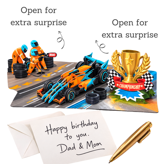 Racing Champion 3D Pop Up Card