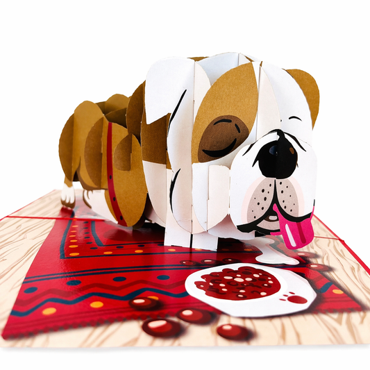 Snoozy Dog 3D Pop Up Greeting Card