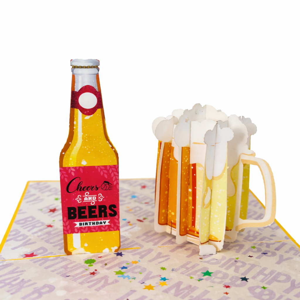 Beer Time 3D Pop Up Greeting Card