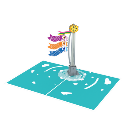 Koinobori Carp 3D Pop Up Card