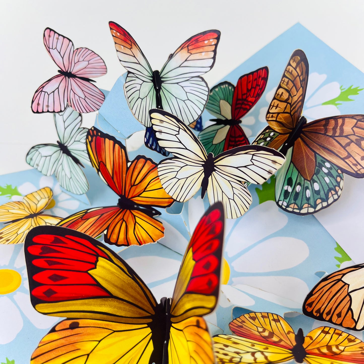 Butterfly Garden 3D Pop Up Greeting Card