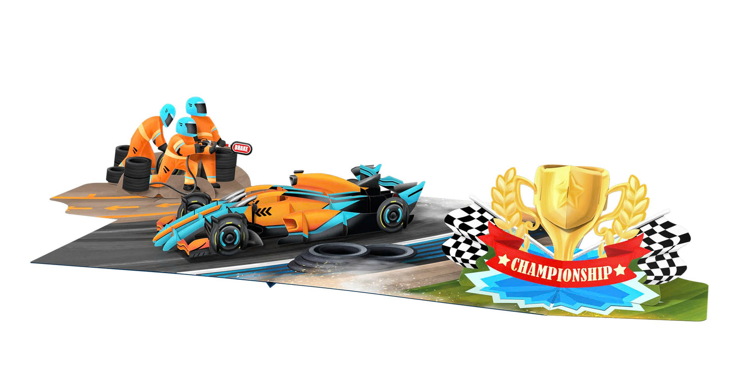 Racing Champion 3D Pop Up Card