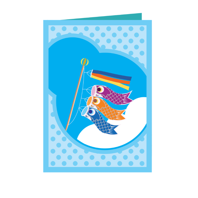 Koinobori Carp 3D Pop Up Card