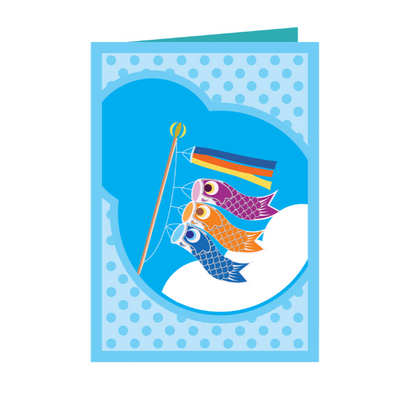 Koinobori Carp 3D Pop Up Card