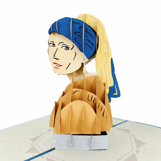 Girl with a Pearl Earring 3D Pop Up Greeting Card