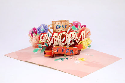 Best Mom 3D Pop Up Card