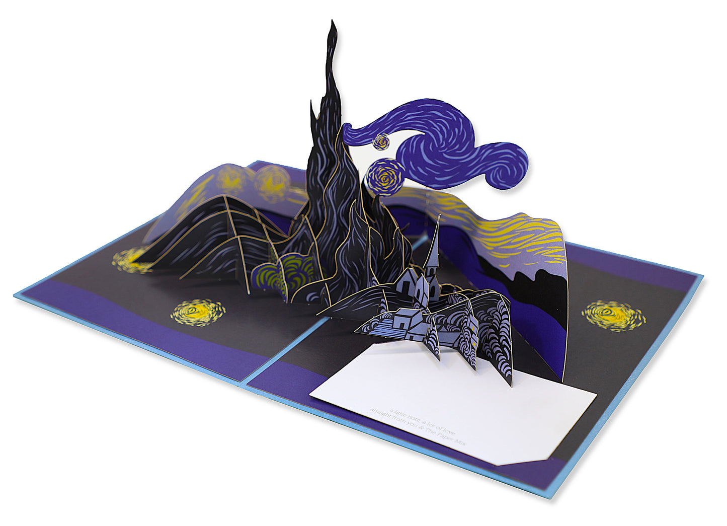 The Starry Night by Van Gogh 3D Pop Up Greeting Card