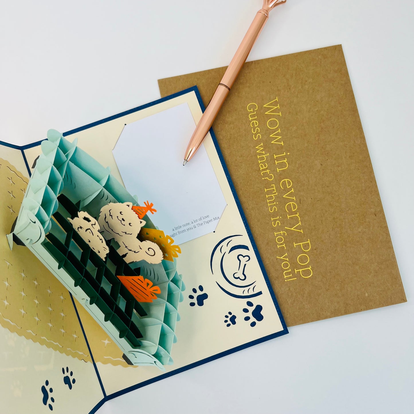 Paw-ty On Blue Coach WOWPOP CARD