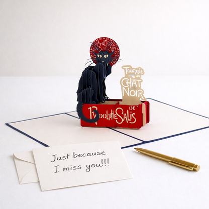 Le Chat Noir 3D Pop Up Card
