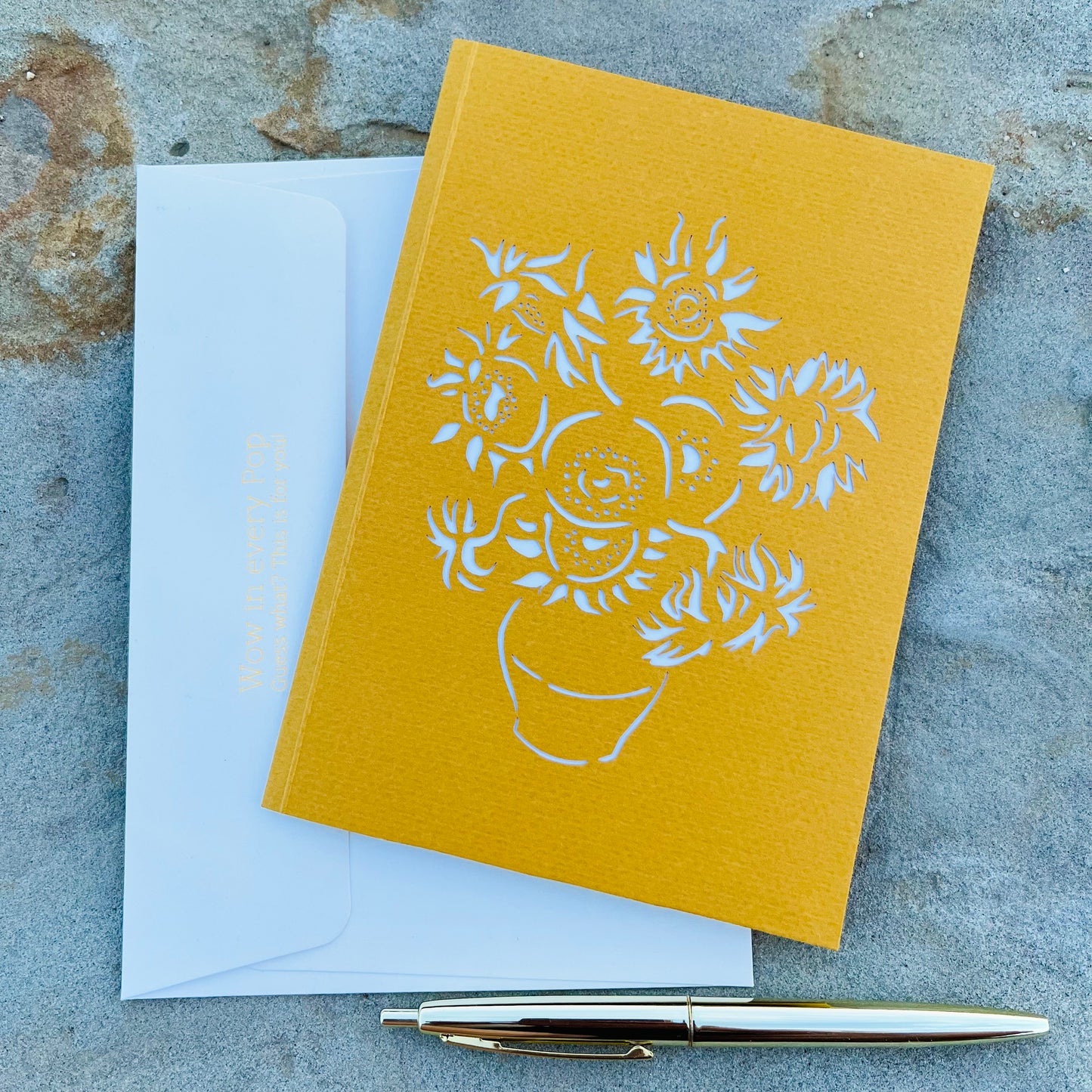 Sunflowers by Van Gogh 3D Pop Up Greeting Card