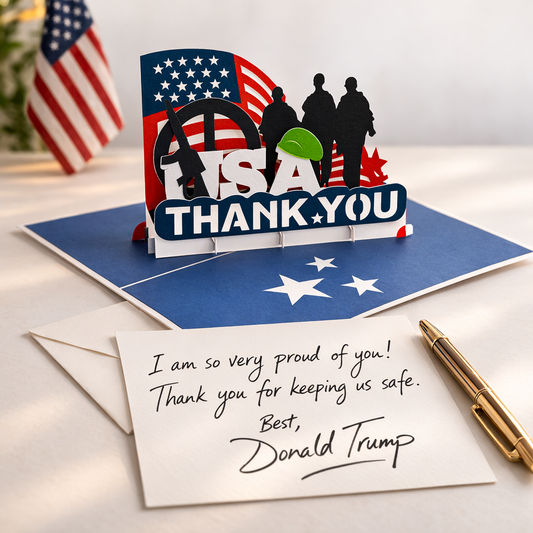 Military USA Thank You 3D Pop Up Card