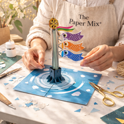 Koinobori Carp 3D Pop Up Card