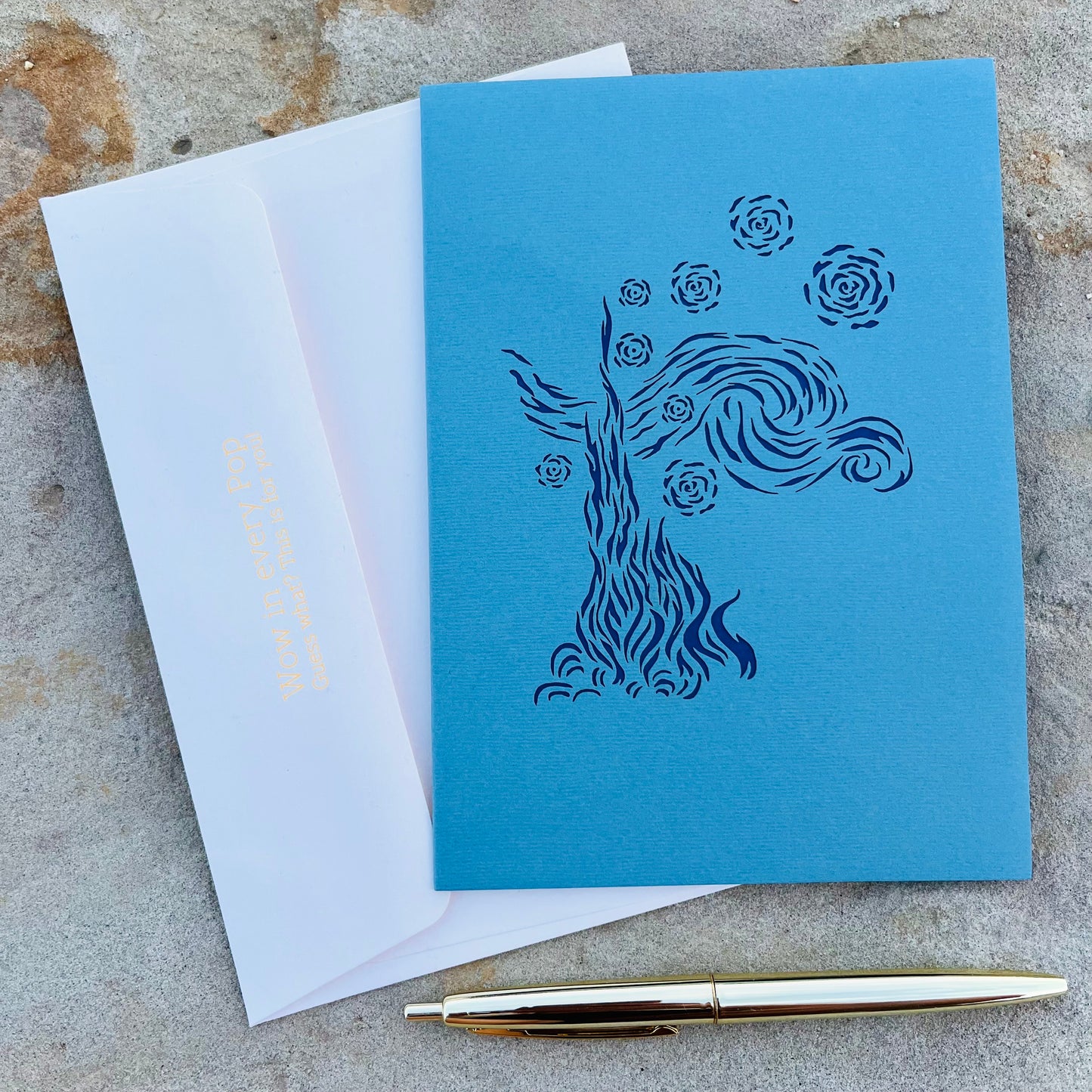 The Starry Night by Van Gogh 3D Pop Up Greeting Card