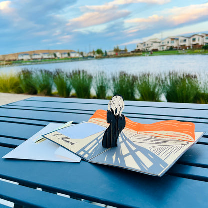 The Scream by Edvard Munch 3D Pop Up Greeting Card