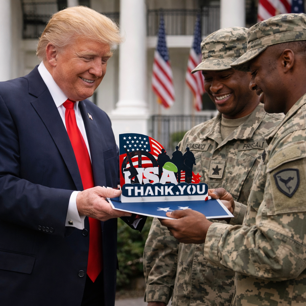 Military USA Thank You 3D Pop Up Card