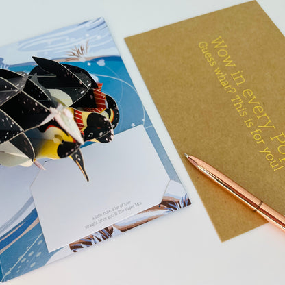 Penguin Family Love WOWPOP CARD