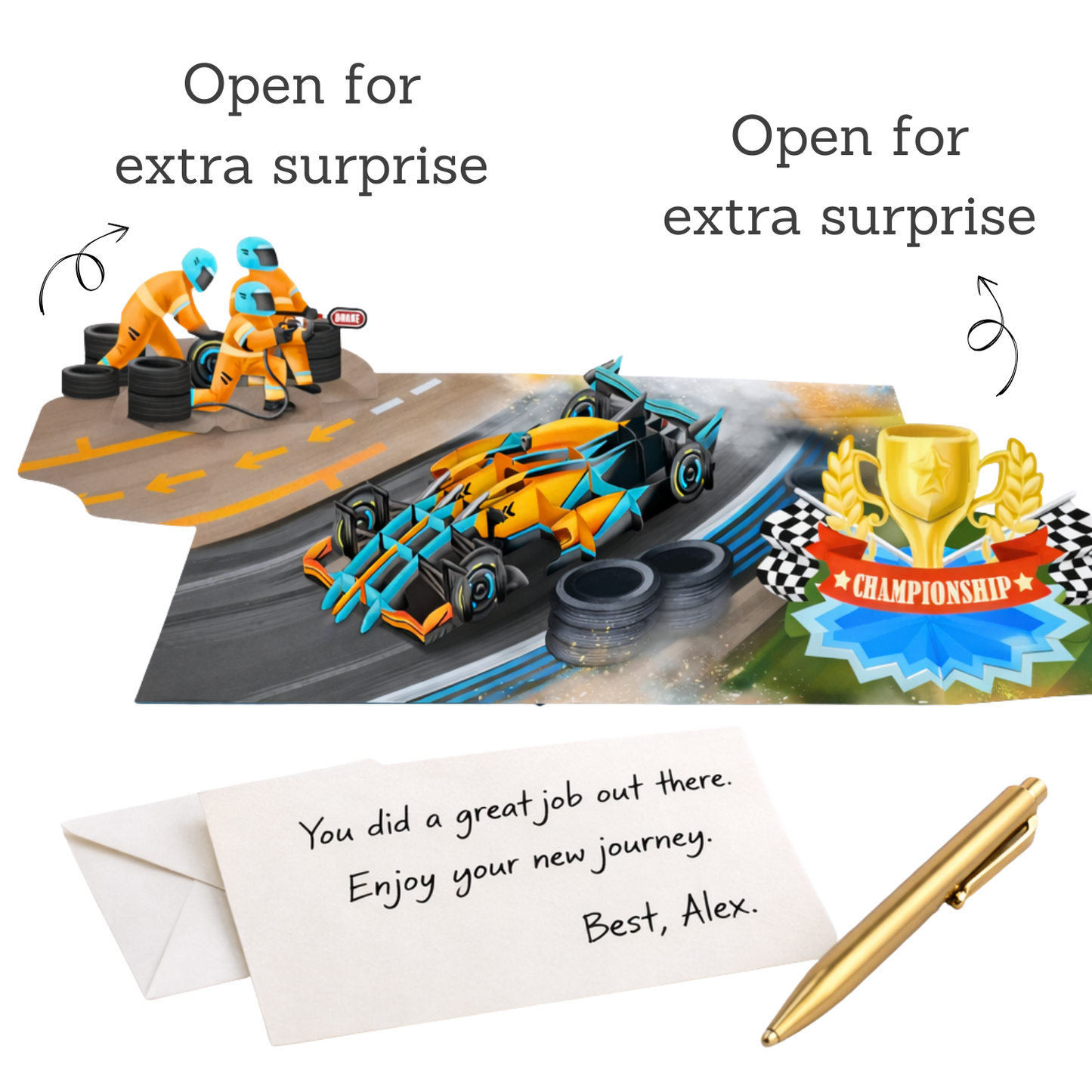 Racing Champion 3D Pop Up Card