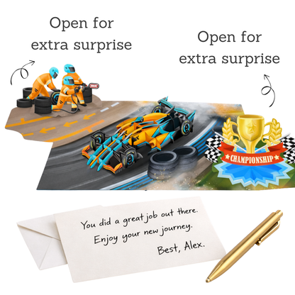 Racing Champion 3D Pop Up Card