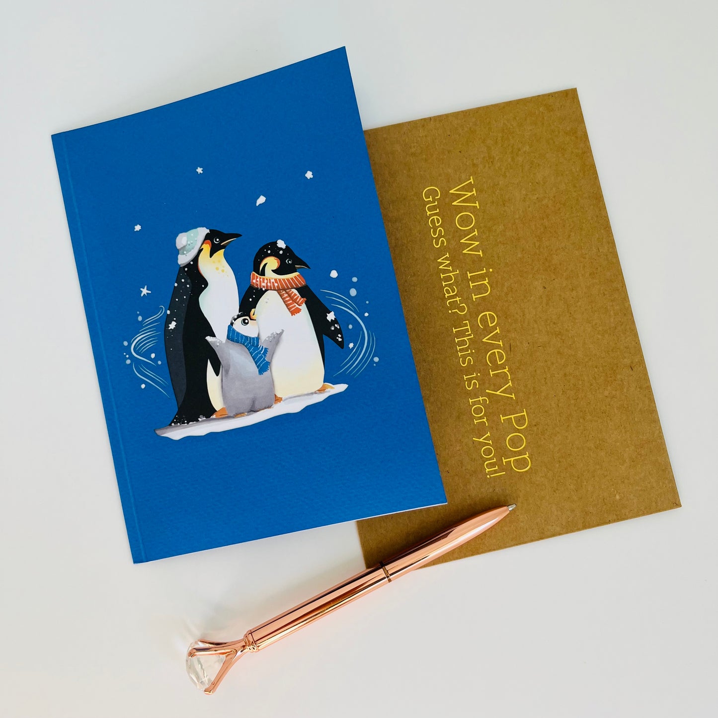 Penguin Family Love WOWPOP CARD