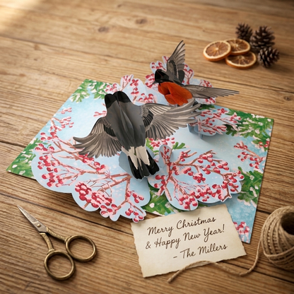 Love Birds 3D Pop Up Greeting Card