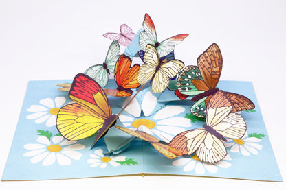 Butterfly Garden 3D Pop Up Greeting Card