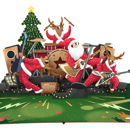 Christmas Dance Rock and Roll 3D Pop Up Card